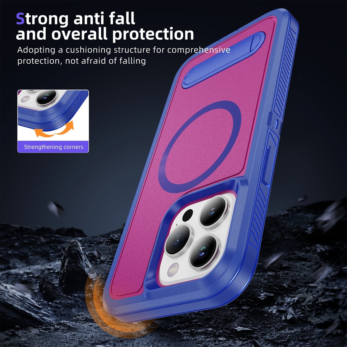 Frosted Matte Surface Kickstand Case For iPhone 16 15 14 13 12 11 PRO MAX C55 - LeatherWalletCase