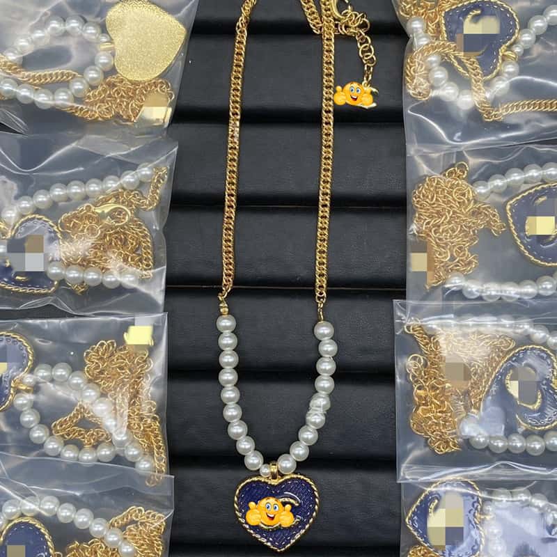 Inspired High Quality Necklace Luxury CC style Wedding Necklace Best gift N20 - Leather Wallet Case