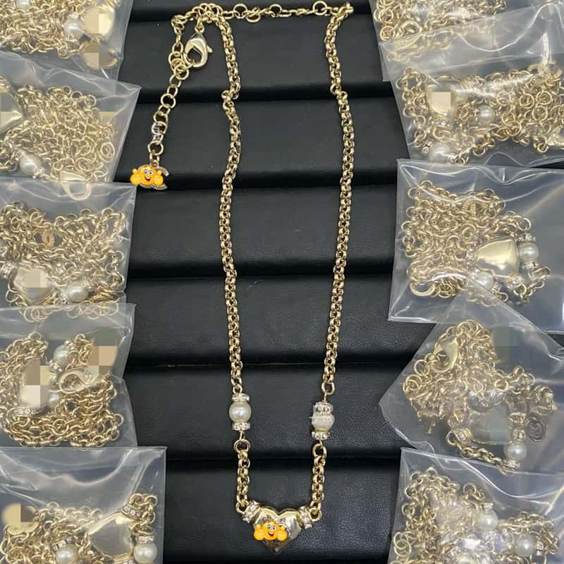 Inspired High Quality Necklace Luxury CC style Wedding Necklace Best gift N21 - Leather Wallet Case
