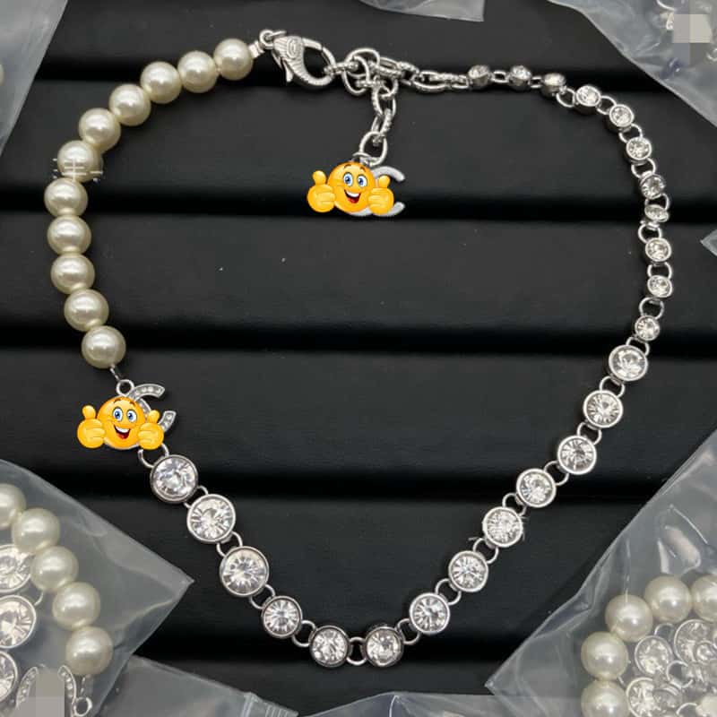 Inspired High Quality Necklace Luxury CC style Wedding Necklace Best gift N3 - Leather Wallet Case