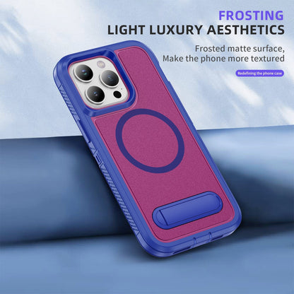 Frosted Matte Surface Kickstand Case For iPhone 16 15 14 13 12 11 PRO MAX C55 - LeatherWalletCase