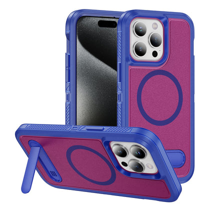 Frosted Matte Surface Kickstand Case For iPhone 16 15 14 13 12 11 PRO MAX C55 - LeatherWalletCase