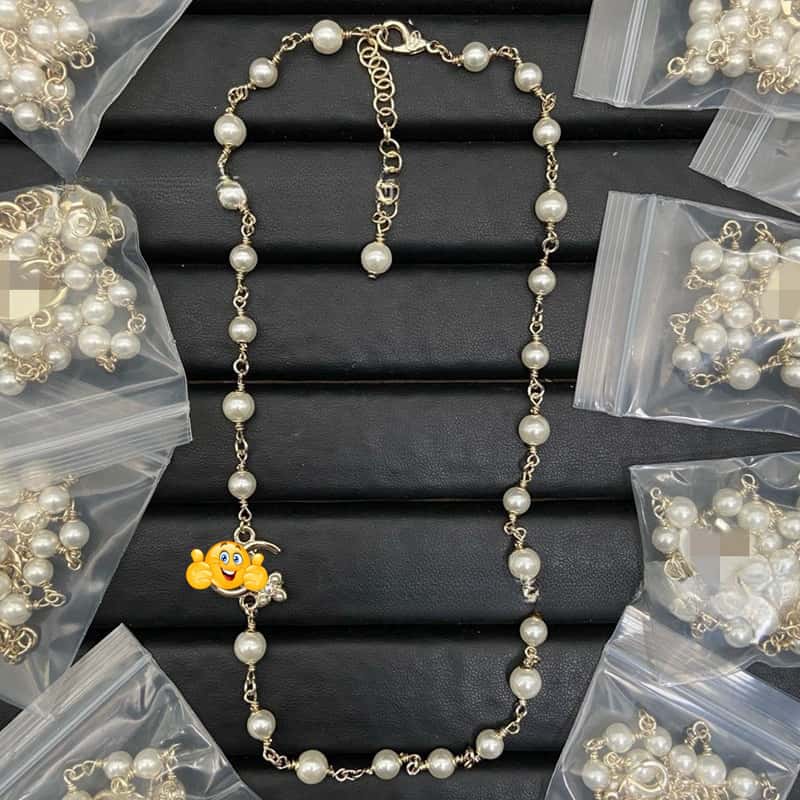 Inspired High Quality Necklace Luxury CC style Wedding Necklace Best gift N14 - Leather Wallet Case