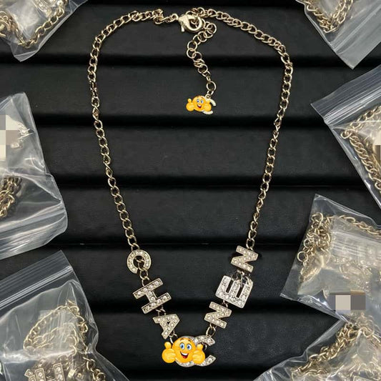 Inspired High Quality Necklace Luxury CC style Wedding Necklace Best gift N7 - Leather Wallet Case