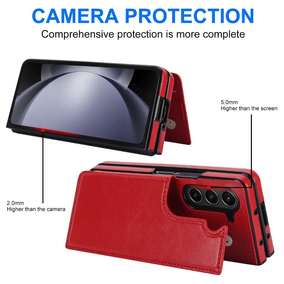 Leather Mag Safe Card Holder Wallet Case For Samsung Galaxy Z Fold 6 5 4 3 G10 - LeatherWalletCase