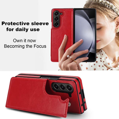 Leather Mag Safe Card Holder Wallet Case For Samsung Galaxy Z Fold 6 5 4 3 G10 - LeatherWalletCase
