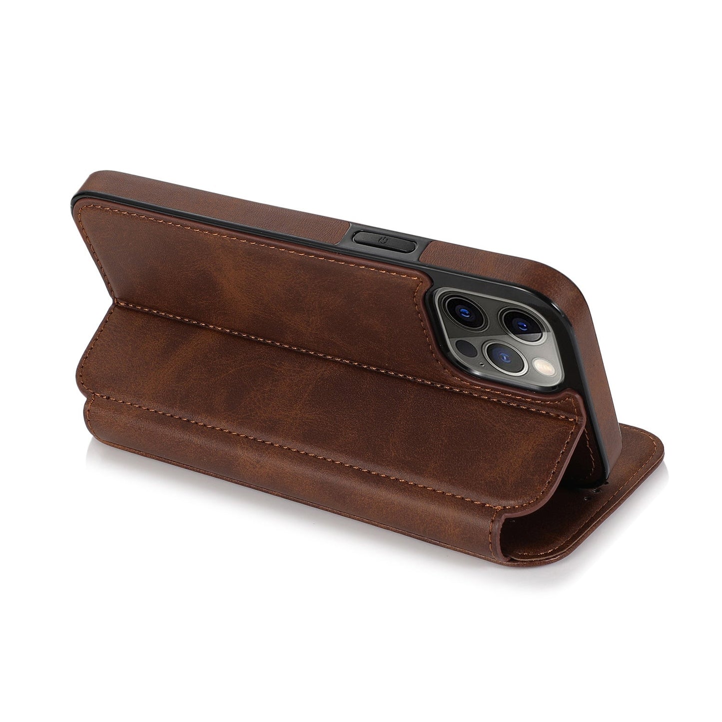 Magnetic Folio Card Holder Case For iPhone 16 15 14 13 12 11 PRO MAX C34 - LeatherWalletCase