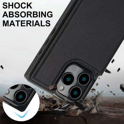 RFID Block Magnet Card Slot Strap Case For iPhone 16 15 14 13 12 11 PRO MAX C22 - LeatherWalletCase