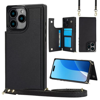 RFID Block Magnet Card Slot Strap Case For iPhone 16 15 14 13 12 11 PRO MAX C22 - LeatherWalletCase