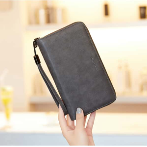 Women’s Soft Leather Wallet Big Capacity Long Purse Zipper Wallet