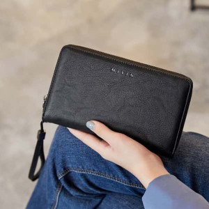 Women’s Soft Leather Wallet Big Capacity Long Purse Zipper Wallet