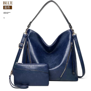 Women’s Soft Leather Handbag Big Capacity Tote Shoulder Crossbody Bag 2 SET