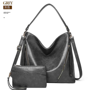 Women’s Soft Leather Handbag Big Capacity Tote Shoulder Crossbody Bag 2 SET